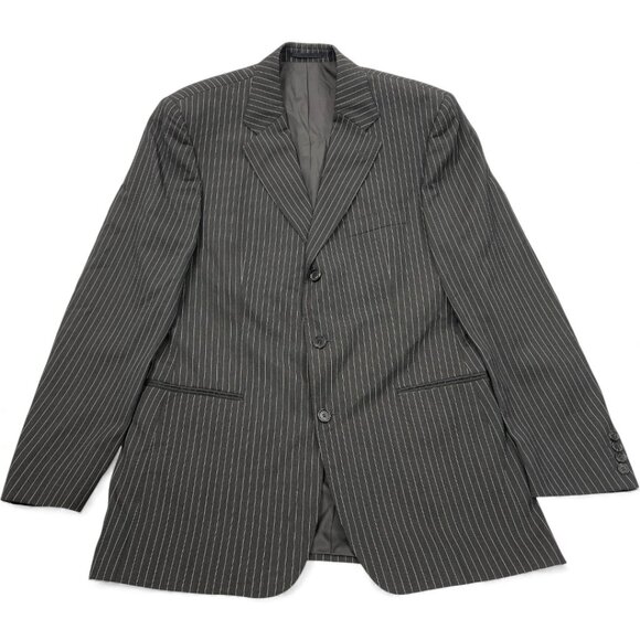 Hugo Boss Vinci/Lucca Brown Pin Stripe Wool Blazer Sport Coat Jacket Men's 42 R - Picture 1 of 10